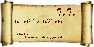Tumbász Tünde névjegykártya