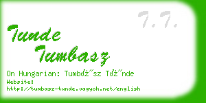 tunde tumbasz business card